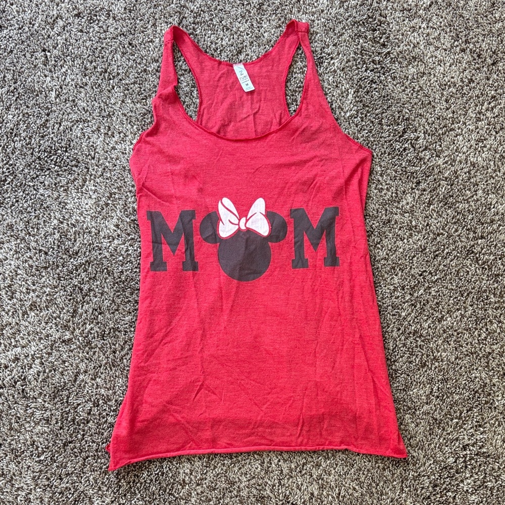 Red 'Mom' Minnie Mouse Women’s Tank Top medium